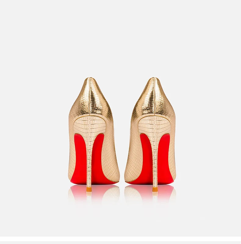 Elegant heels for ladies 2025 Trend Luxury Red Bottom Pointed Toe High Heels Sexy 12cm Stiletto Pumps Comfortable Wedding Shoes