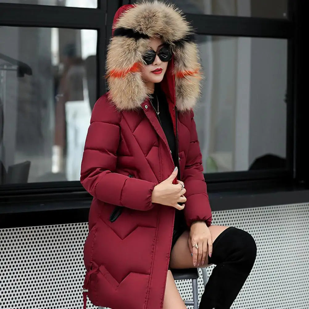 Fashion Jacket Long Hooded Female Coat Solid Windproof Outwear