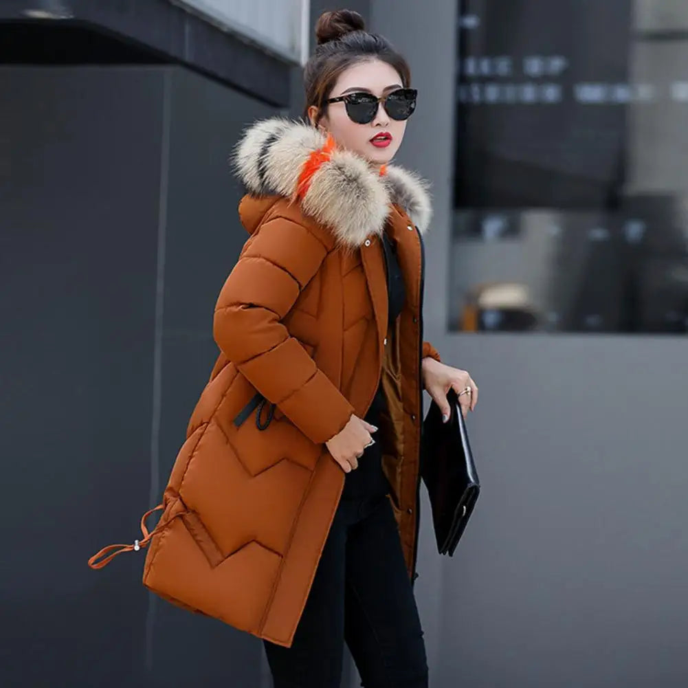 Fashion Jacket Long Hooded Female Coat Solid Windproof Outwear