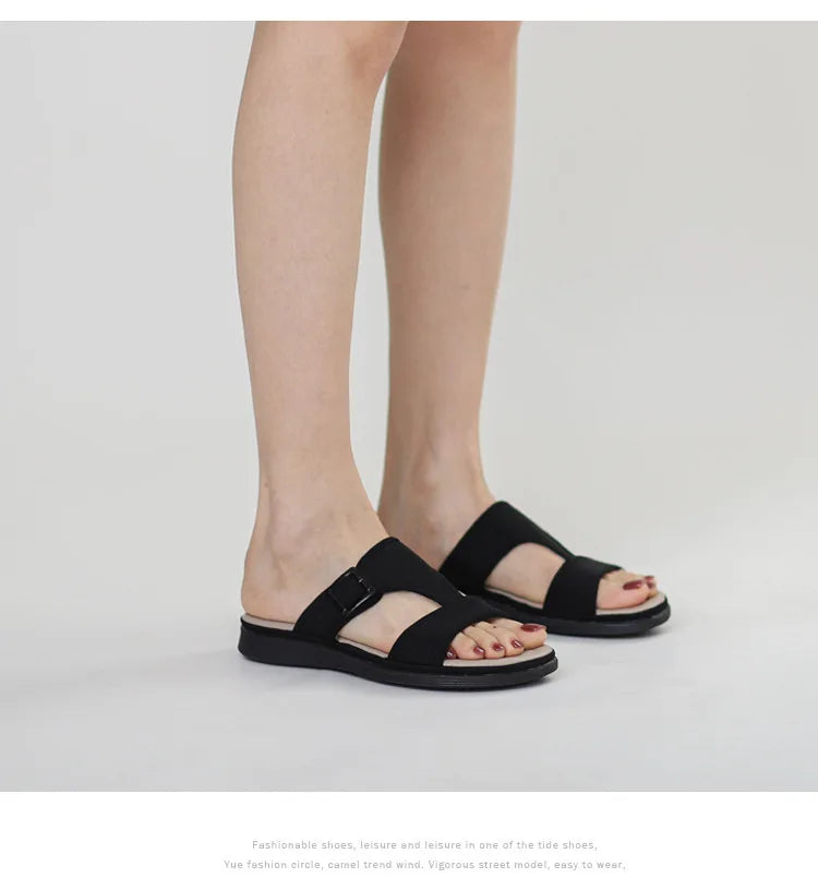 Fashion Ladies Wedge Heel Platform Slippers Women Summer Outdoor Low Heels Slipper Shoes shoes for women  ladies shoes