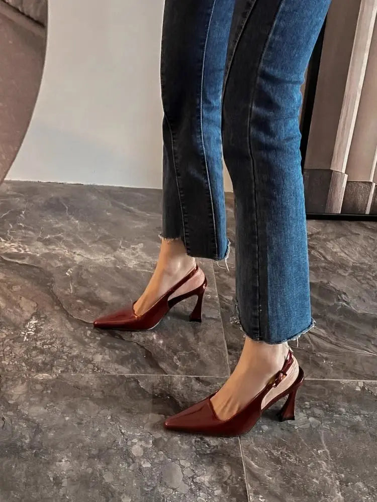 Fashion High Heels Luxurious Versatile Women's Shoes Slim Heel Temperament New Heeled Sandals Spring Elegant Pointed 2025 Pumps
