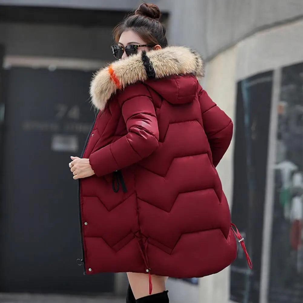 Fashion Jacket Long Hooded Female Coat Solid Windproof Outwear