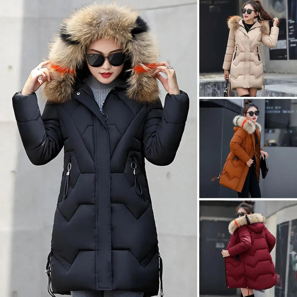 Fashion Jacket Long Hooded Female Coat Solid Windproof Outwear