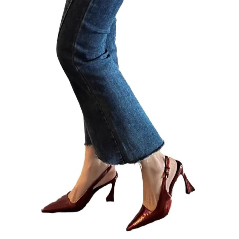 Fashion High Heels Luxurious Versatile Women's Shoes Slim Heel Temperament New Heeled Sandals Spring Elegant Pointed 2025 Pumps
