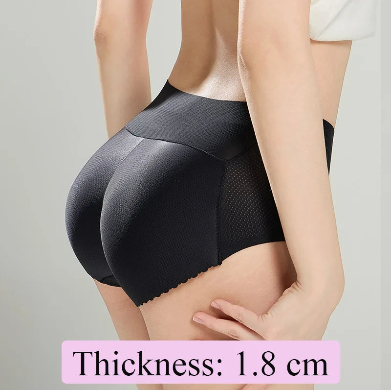 Shapewear Hip Enhancer Panties Women Mid Waist Butt Pad Underwear 1.8cm Padded Body Shaper Butt Lifter Panites