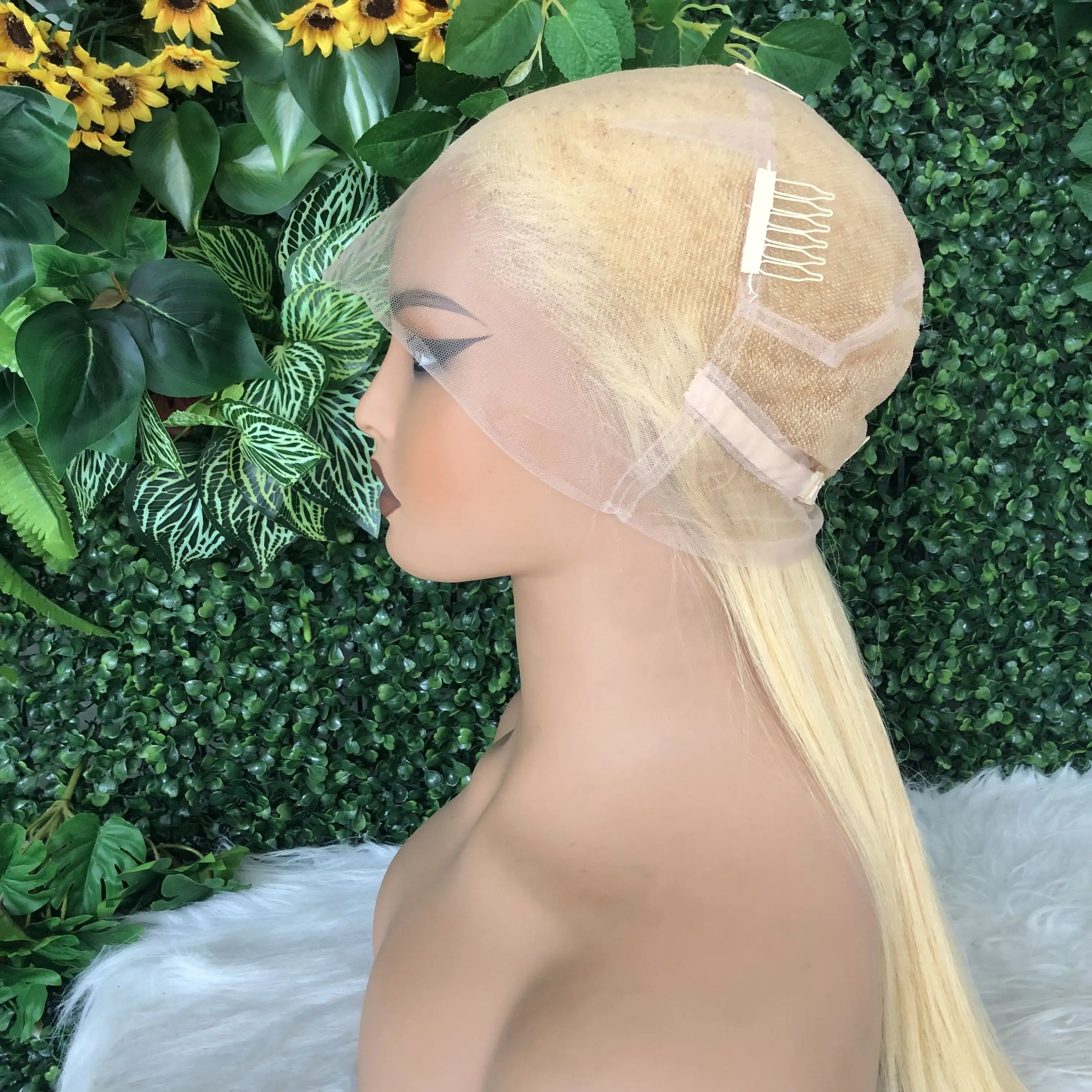 Full Wig 100% Human Hair 250 Density 613 Blonde Preplucked Straight Full Human Hair Wig Real Glueless Hd Lace Frontwig