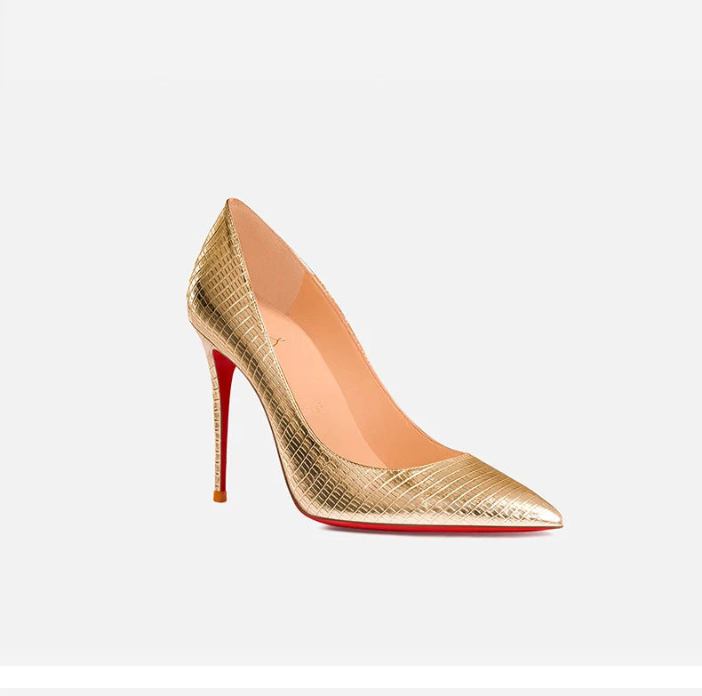 Elegant heels for ladies 2025 Trend Luxury Red Bottom Pointed Toe High Heels Sexy 12cm Stiletto Pumps Comfortable Wedding Shoes