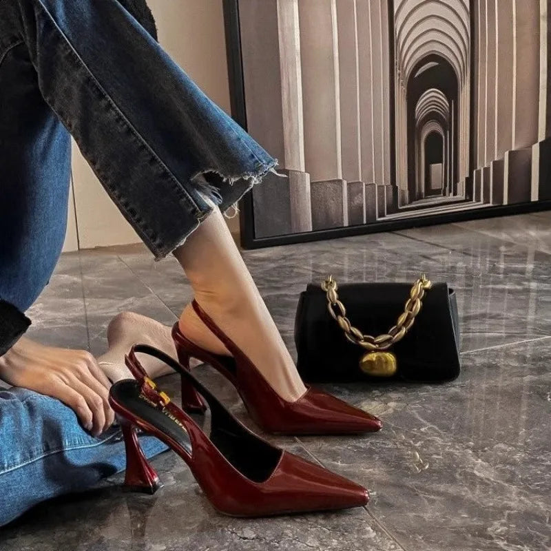 Fashion High Heels Luxurious Versatile Women's Shoes Slim Heel Temperament New Heeled Sandals Spring Elegant Pointed 2025 Pumps