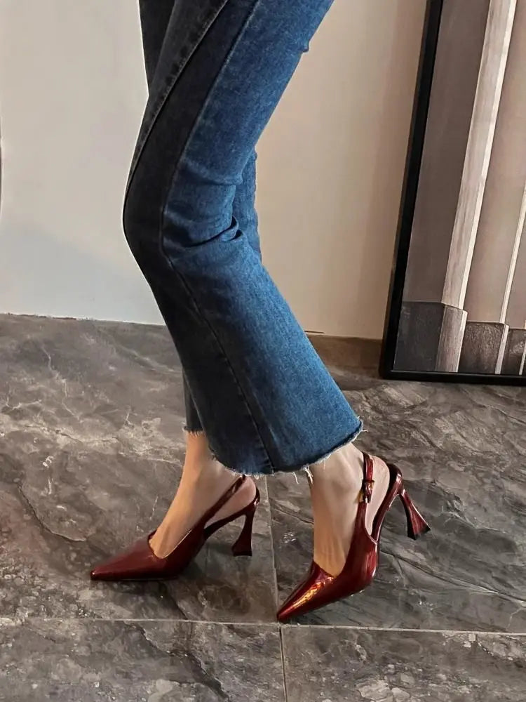 Fashion High Heels Luxurious Versatile Women's Shoes Slim Heel Temperament New Heeled Sandals Spring Elegant Pointed 2025 Pumps