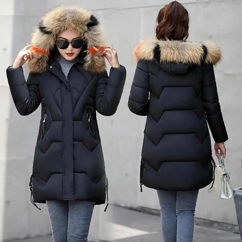 Fashion Jacket Long Hooded Female Coat Solid Windproof Outwear