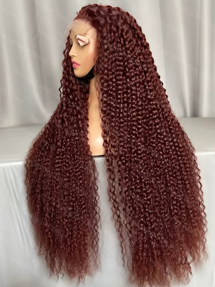 Reddish Brown Deep Wave Brazilian Human Hairs