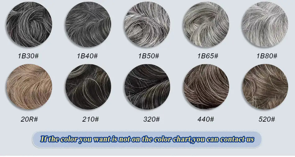 Men Wig Natural Human Hair Toupee Mono Male Wig  Durable Male Hair Prosthesis Toupee Men 6" Hair Replacement System For Men