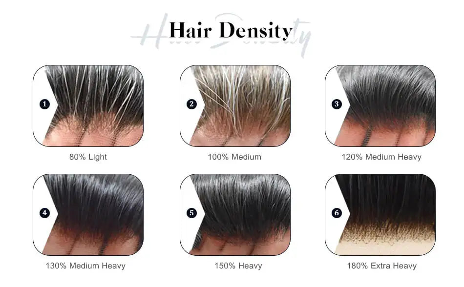 Men Wig Natural Human Hair Toupee Mono Male Wig  Durable Male Hair Prosthesis Toupee Men 6" Hair Replacement System For Men