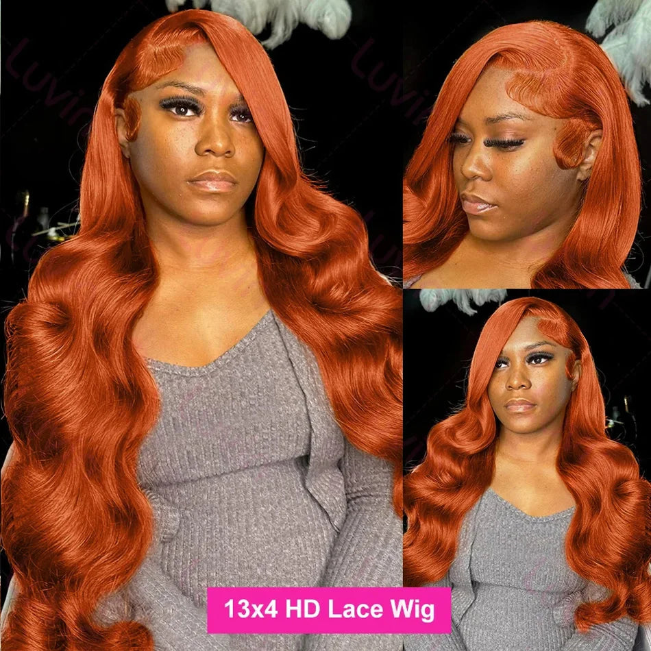 Orange Ginger Body Wave Brazilian Human Hairs
