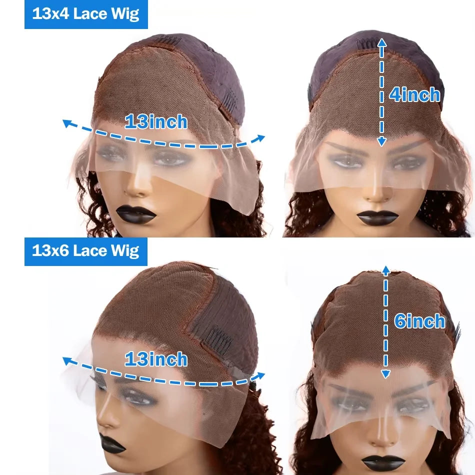 Reddish Brown Deep Wave Brazilian Human Hairs