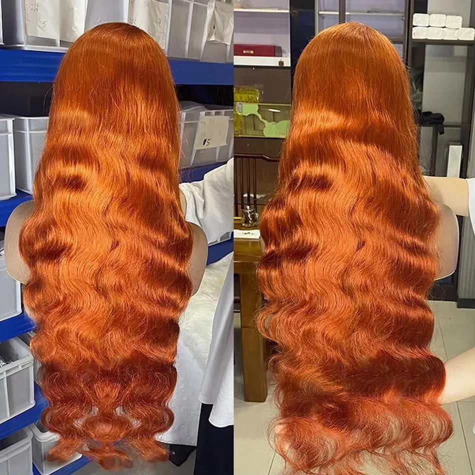 Orange Ginger Body Wave Brazilian Human Hairs