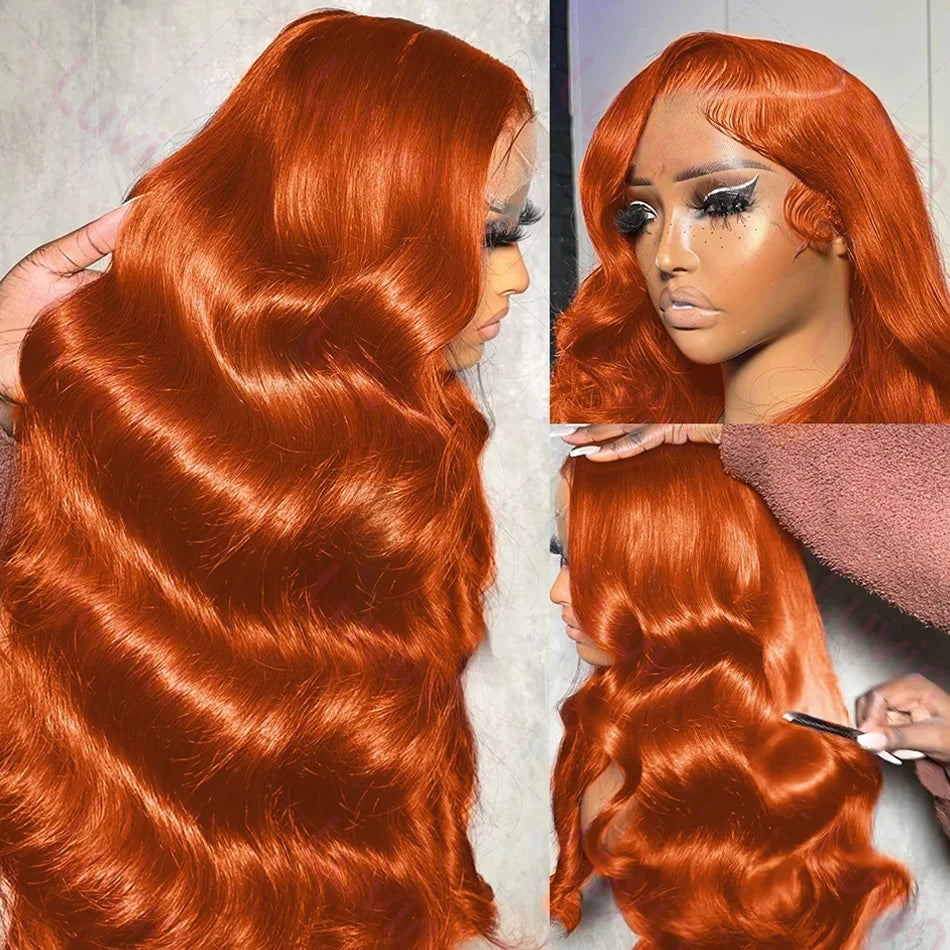Orange Ginger Body Wave Brazilian Human Hairs