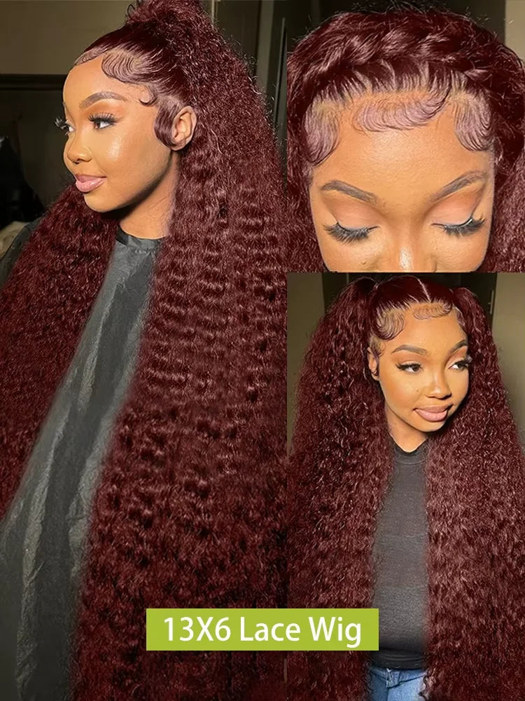 Reddish Brown Deep Wave Brazilian Human Hairs