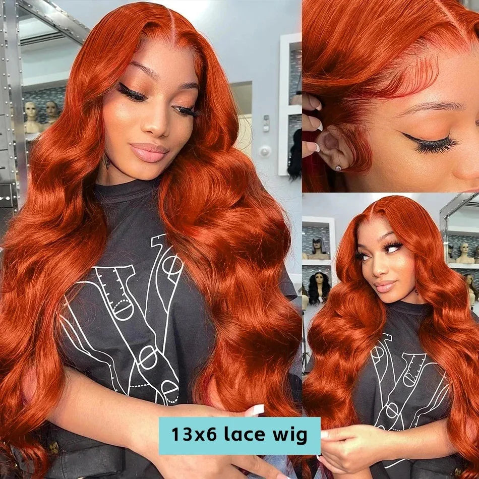 Orange Ginger Body Wave Brazilian Human Hairs