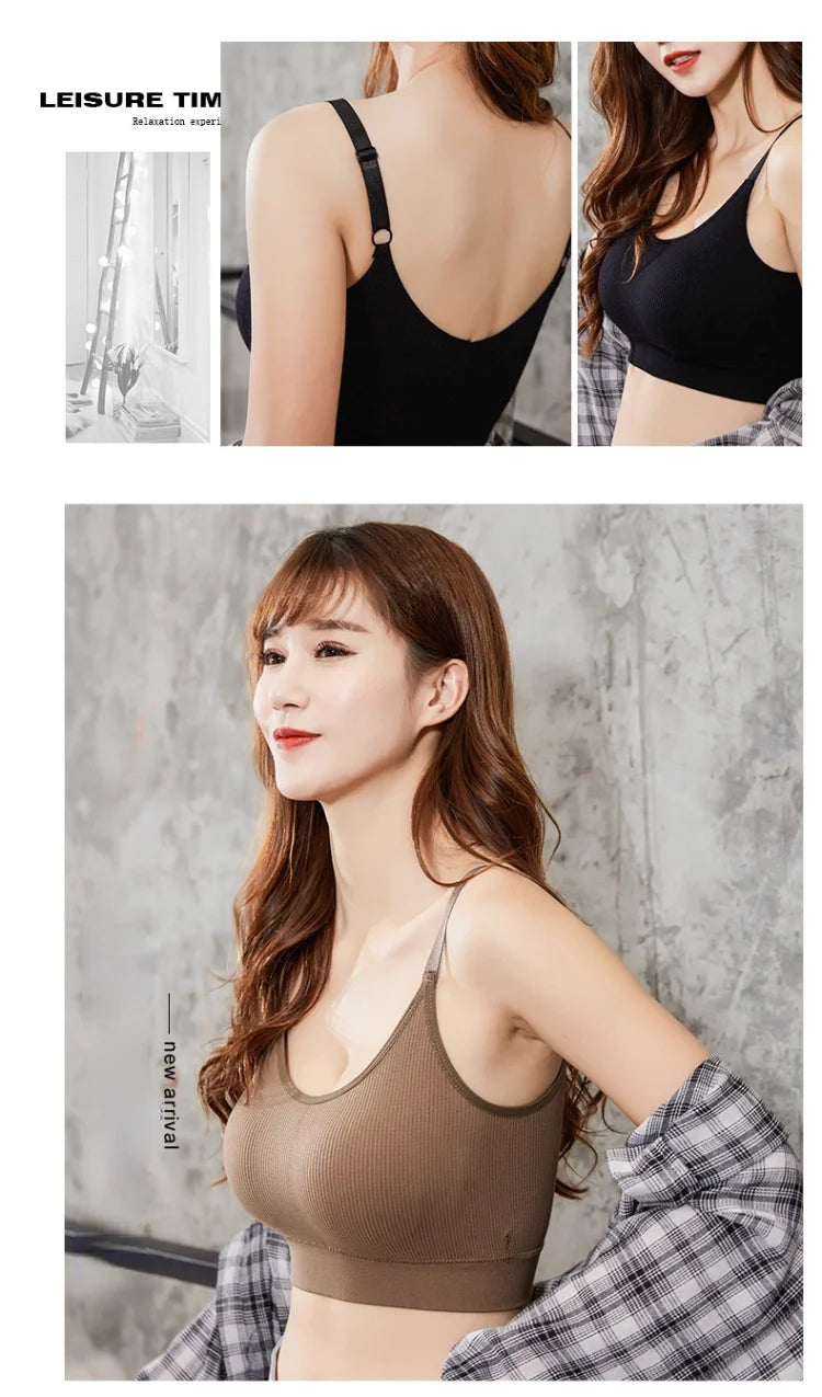 Sports Yoga Bra Women Seamless Padded Sports Bra Fitness Running Gym Bra Sports Underwear Push Up Sport Bra for Cup A B