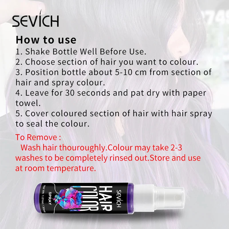 Instant Hair Dye Spray