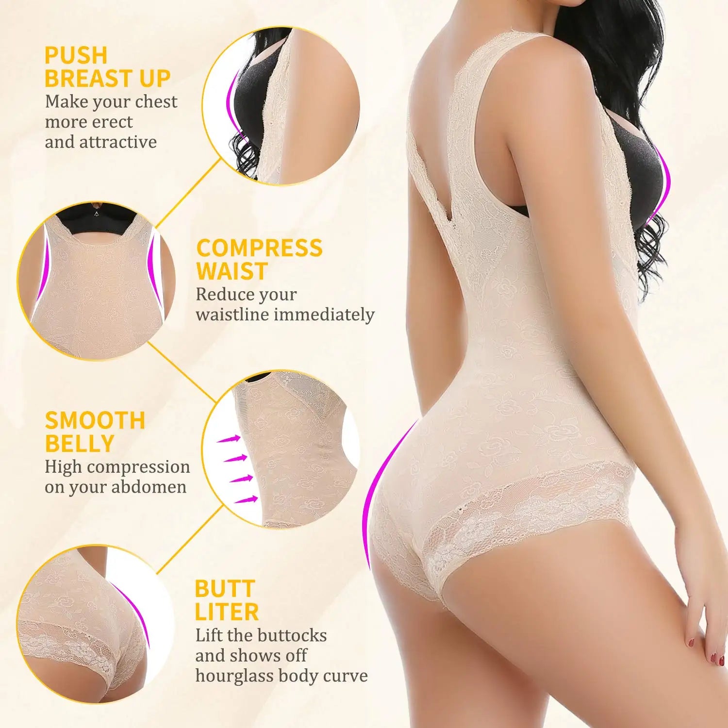 Women Shapewear Waist Trainer Bodysuits Slimming Underwear Seamless Full Body Shaper Firm Control Bodybriefer Postpartum Fajas