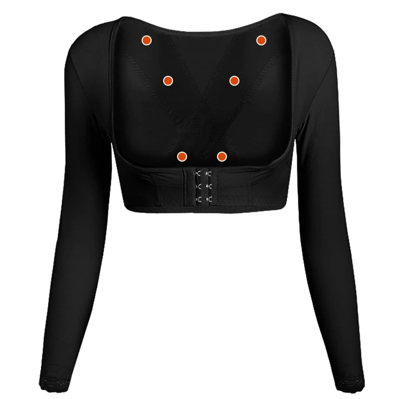 WECHERY Arm Shaper Underbust Push Up Shapers Top Women Posture Corrective Underwear Body Slimmer Shapewear