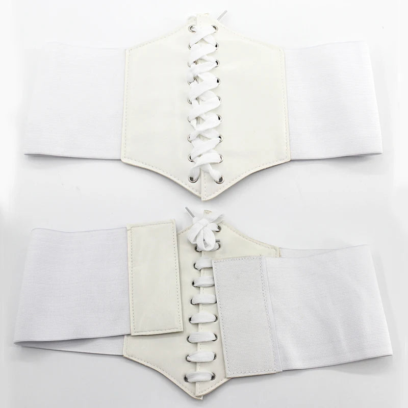 Black Body Shapewear Women Gothic Clothing Underbust Waist Cincher Trainer Pu Leather Elastic Sexy Bridal Corsets and Bustiers