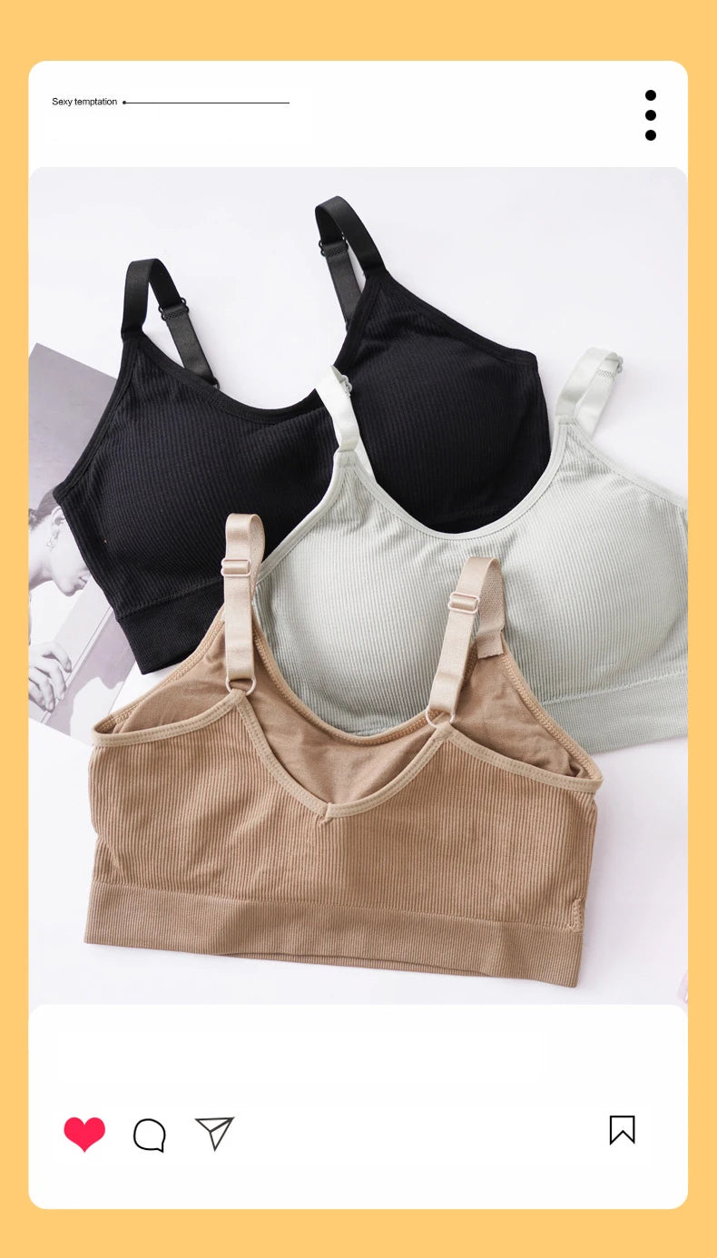 Sports Yoga Bra Women Seamless Padded Sports Bra Fitness Running Gym Bra Sports Underwear Push Up Sport Bra for Cup A B