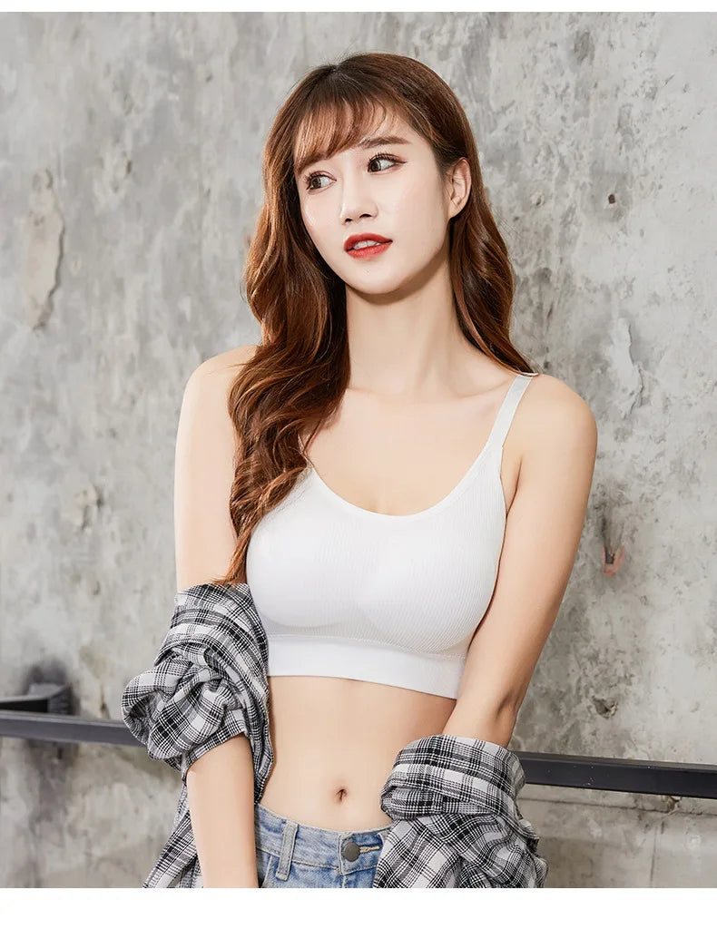Sports Yoga Bra Women Seamless Padded Sports Bra Fitness Running Gym Bra Sports Underwear Push Up Sport Bra for Cup A B