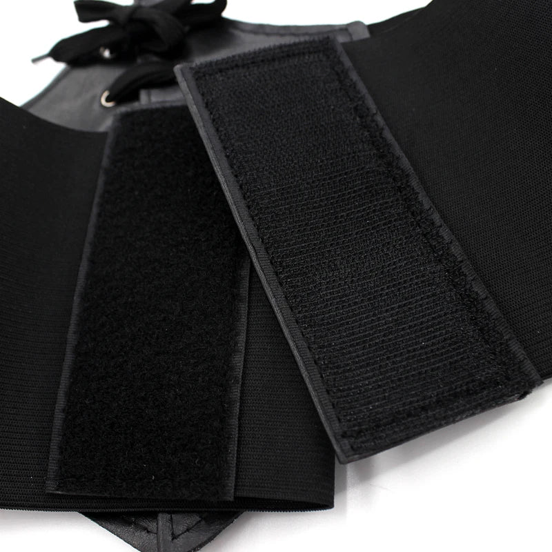 Black Body Shapewear Women Gothic Clothing Underbust Waist Cincher Trainer Pu Leather Elastic Sexy Bridal Corsets and Bustiers