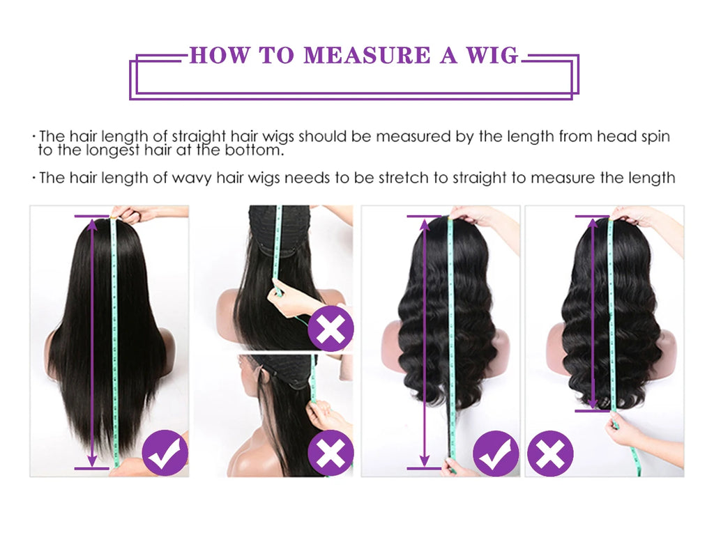 100% Virgin Brazilian Human Hair Lace Front Wigs Body Wave