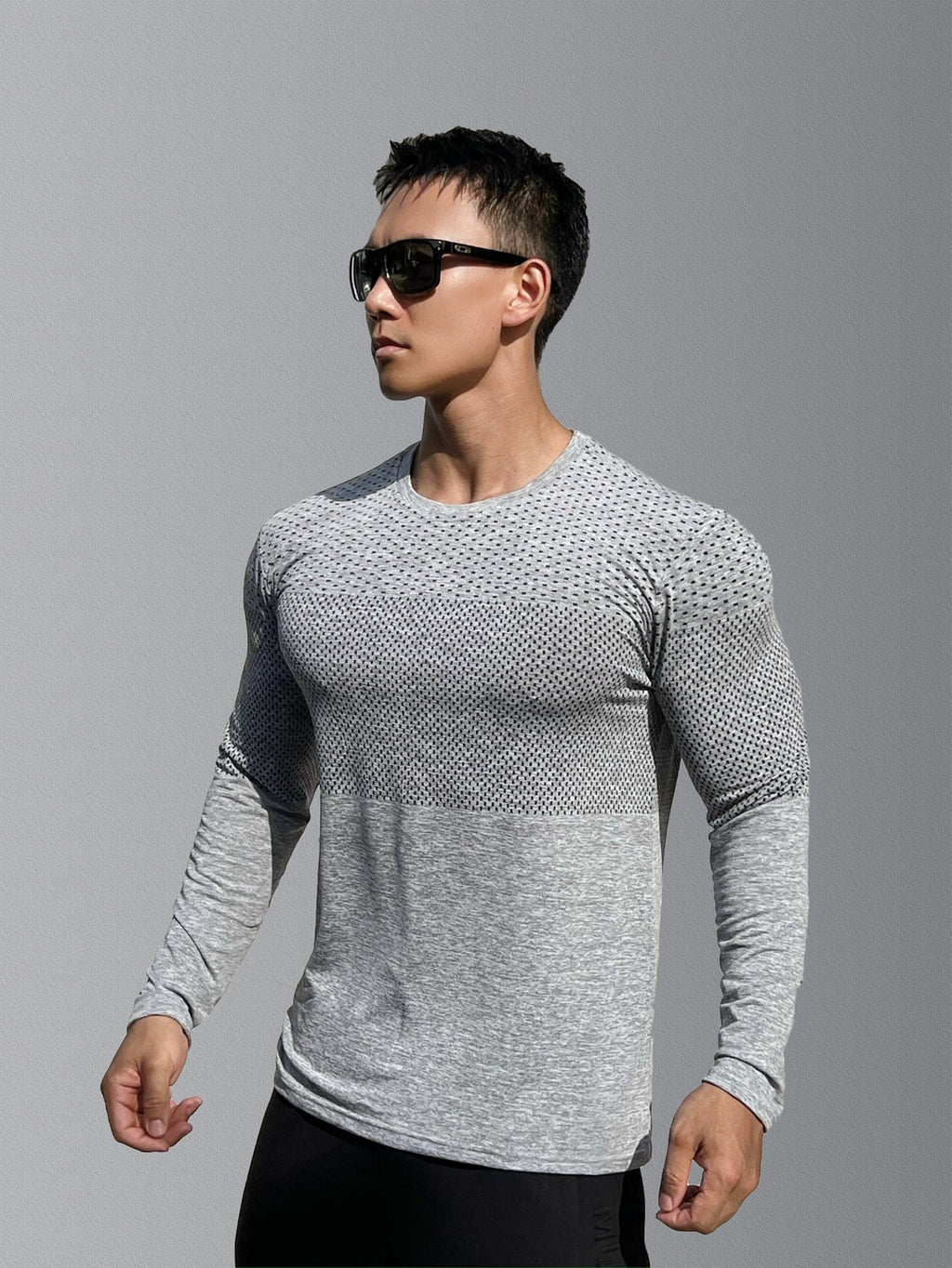 Men's Sport Long Sleeve Tops Quick Dry Fitness T-shirts Bodybuilding Gym Tees Casual Skinny Compress Clothing men Sportswear