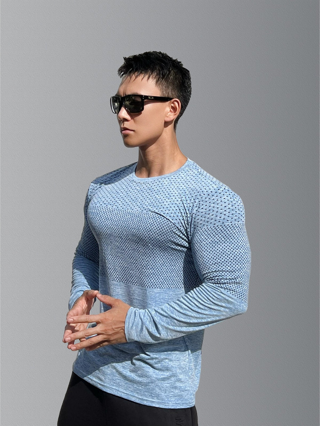 Men's Sport Long Sleeve Tops Quick Dry Fitness T-shirts Bodybuilding Gym Tees Casual Skinny Compress Clothing men Sportswear
