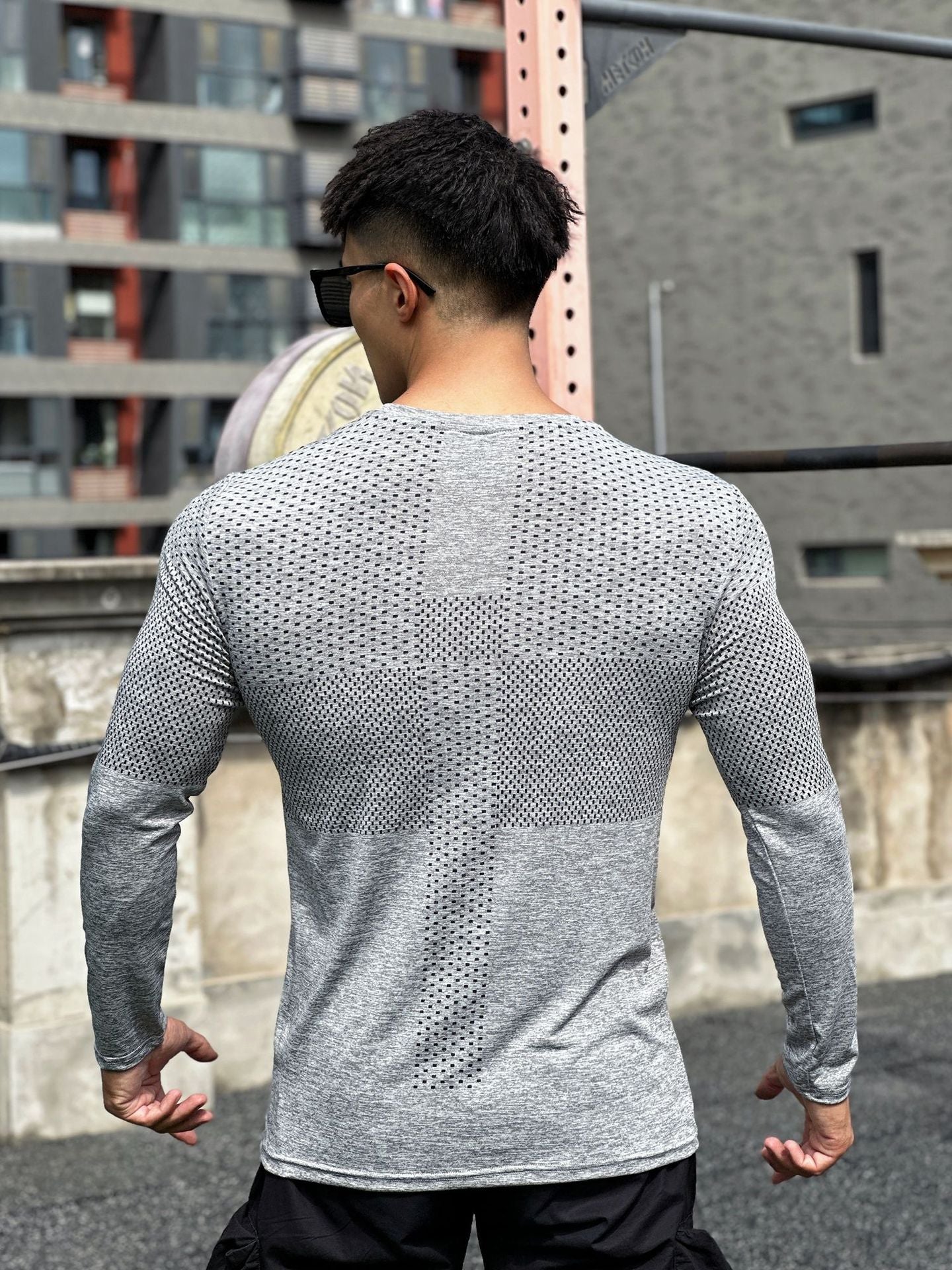 Men's Sport Long Sleeve Tops Quick Dry Fitness T-shirts Bodybuilding Gym Tees Casual Skinny Compress Clothing men Sportswear