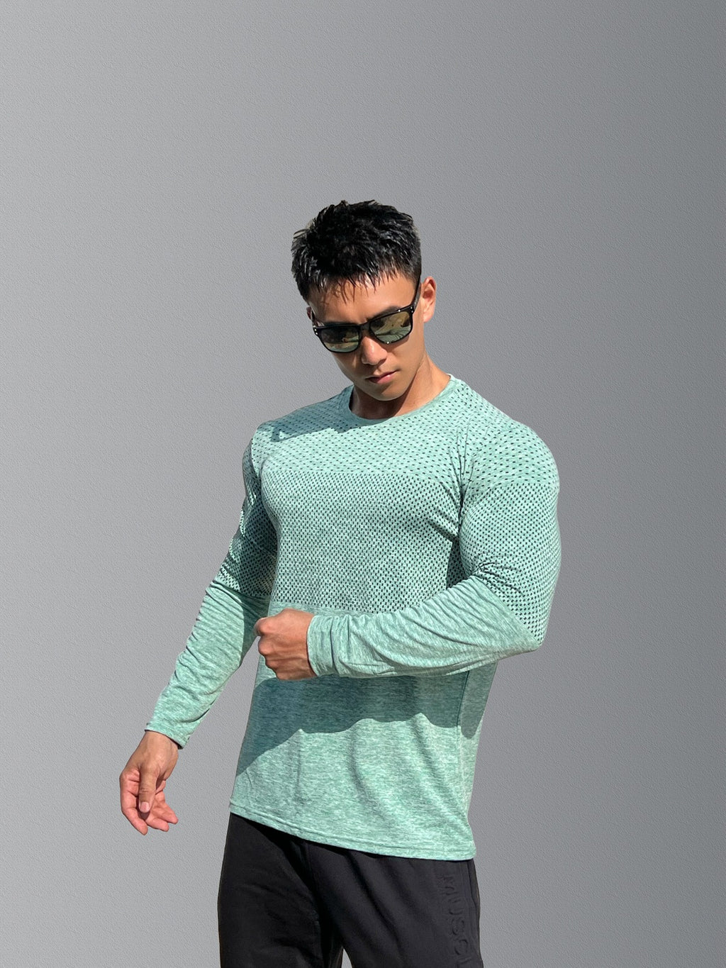 Men's Sport Long Sleeve Tops Quick Dry Fitness T-shirts Bodybuilding Gym Tees Casual Skinny Compress Clothing men Sportswear