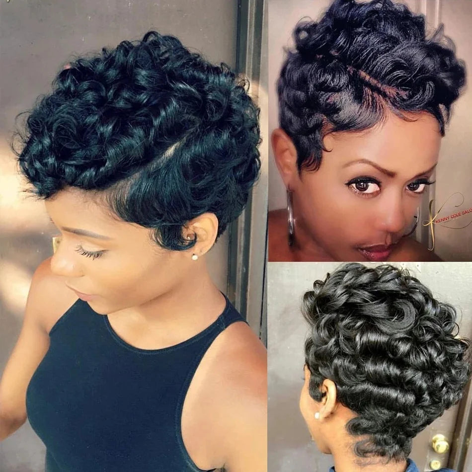 13*4 frontal lace transparent human hair wigs for women short curly human hair wigs daily use natural look