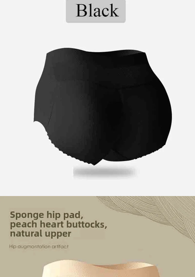 Shapewear Hip Enhancer Panties Women Mid Waist Butt Pad Underwear 1.8cm Padded Body Shaper Butt Lifter Panites