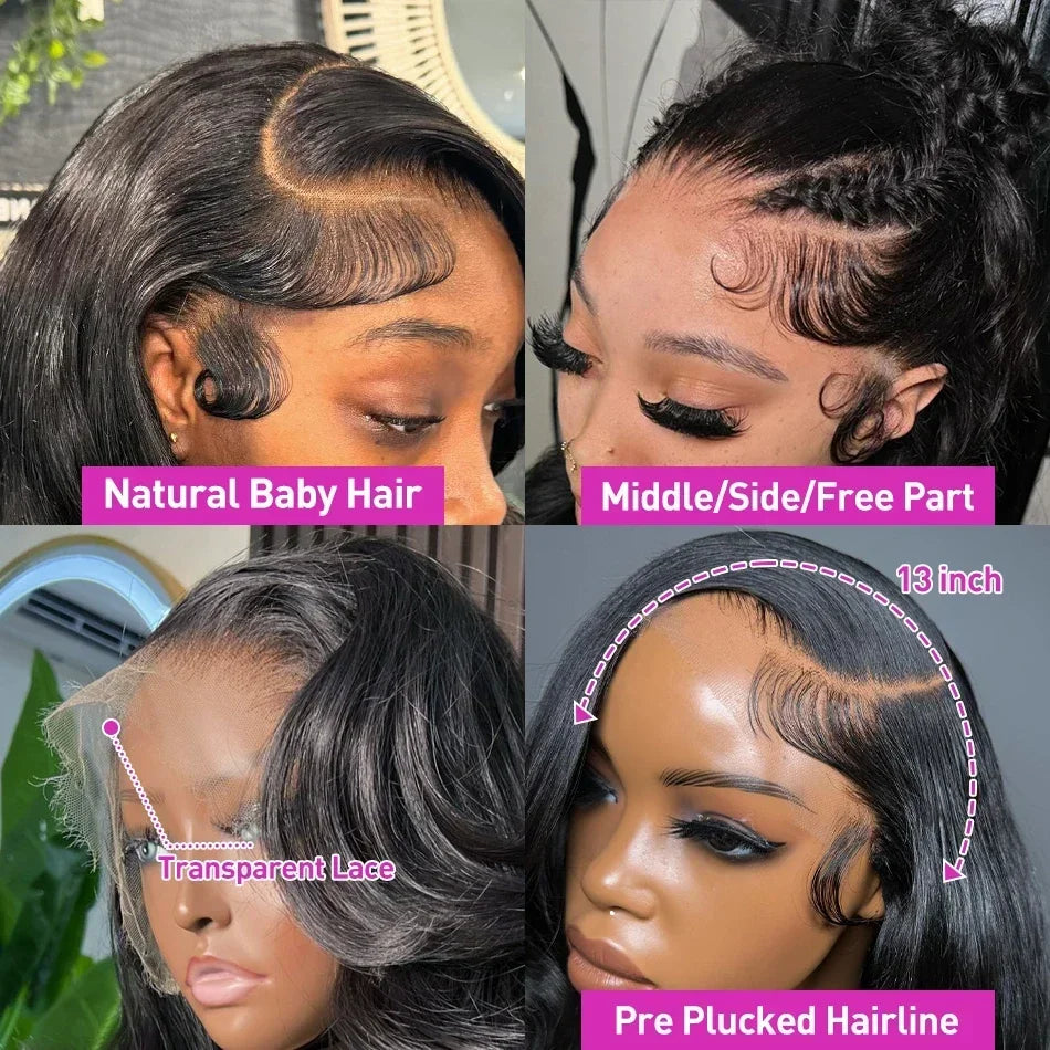 Glueless Body wave Brazilian Human Hairs(5X5 included)