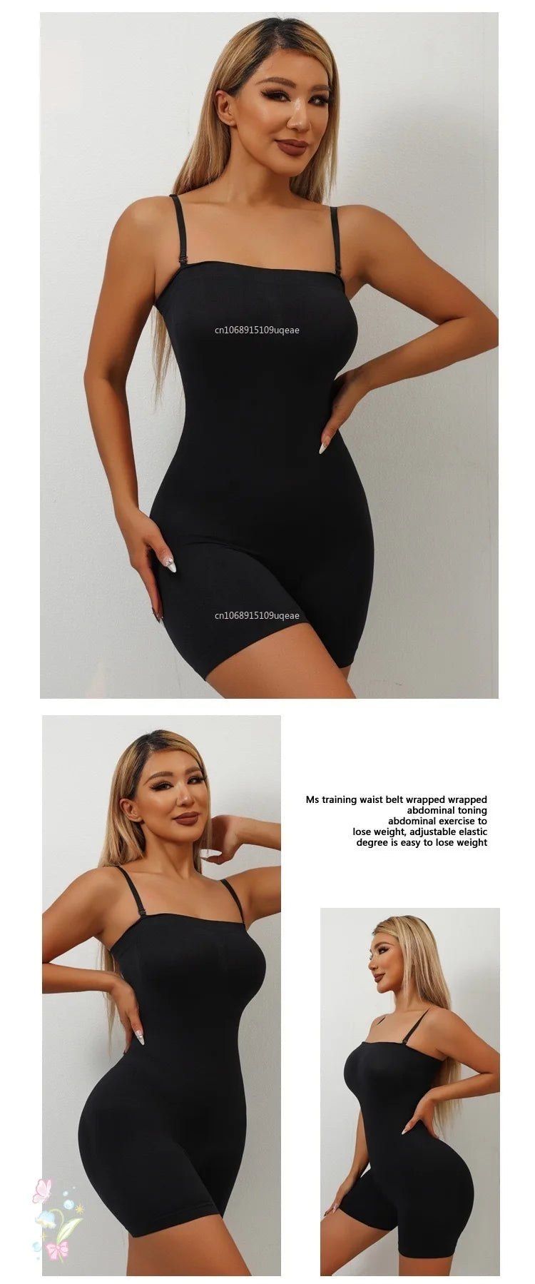 Smoothing Shapewear Bodysuit for Women Tummy Control Body Shaper Waist Trainer Skinny Underwear Off Shoulder Bustier Tube Top