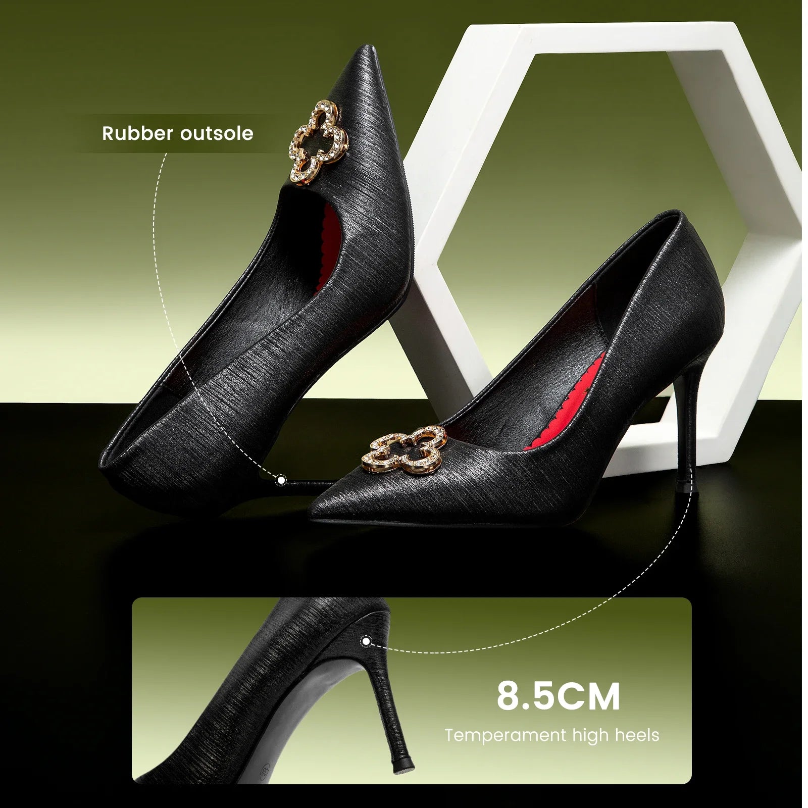 Business Party Basic Metal Decorative High Heels Fashion Classic Luxury Design Women's New High Heels