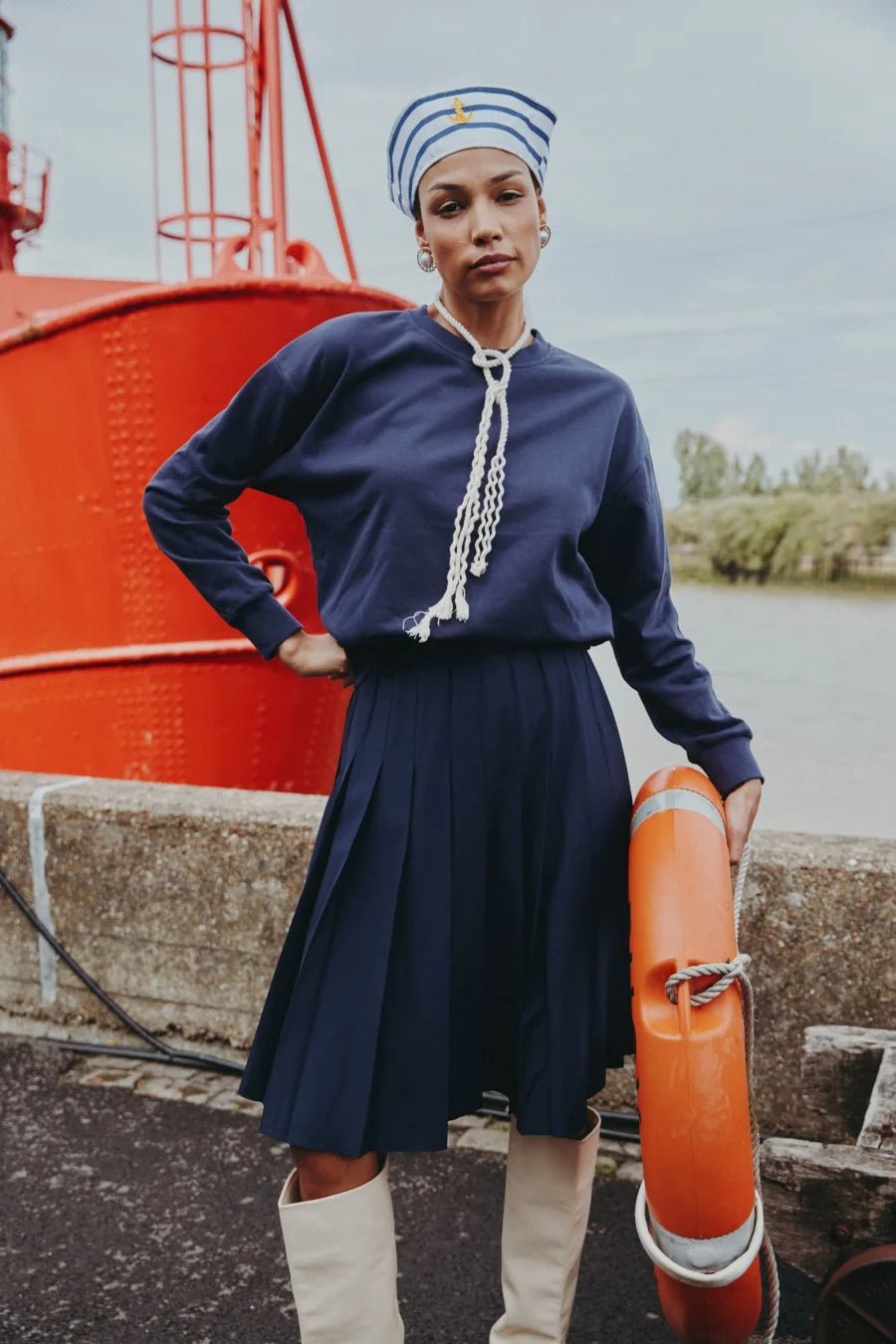 AS AW25 trendy oversize Sports wear + Quick-drying pleat skirt cover knee set woman clothes
