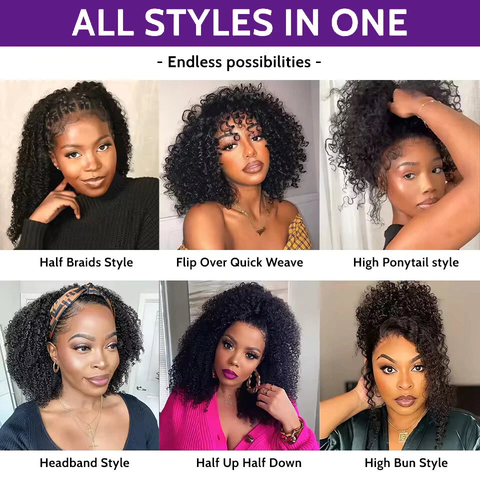 Short Curly Water Wave Brazilian Human Hairs