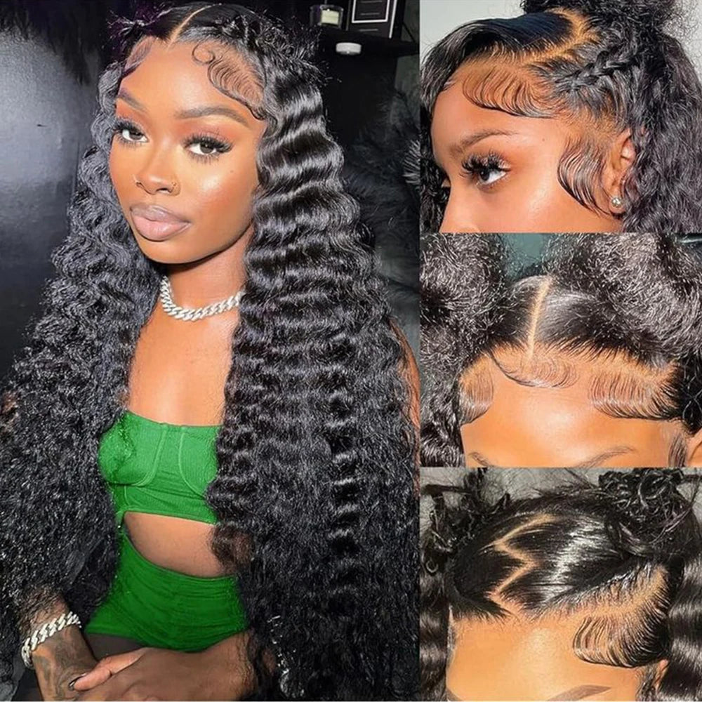 Human Hair Wigs 13x4 Deep Wave Frontal Wig Lace Wig 13x6 Human Hair 200 Density Human Hair Wig Curly Lace Front Human Hair Wig
