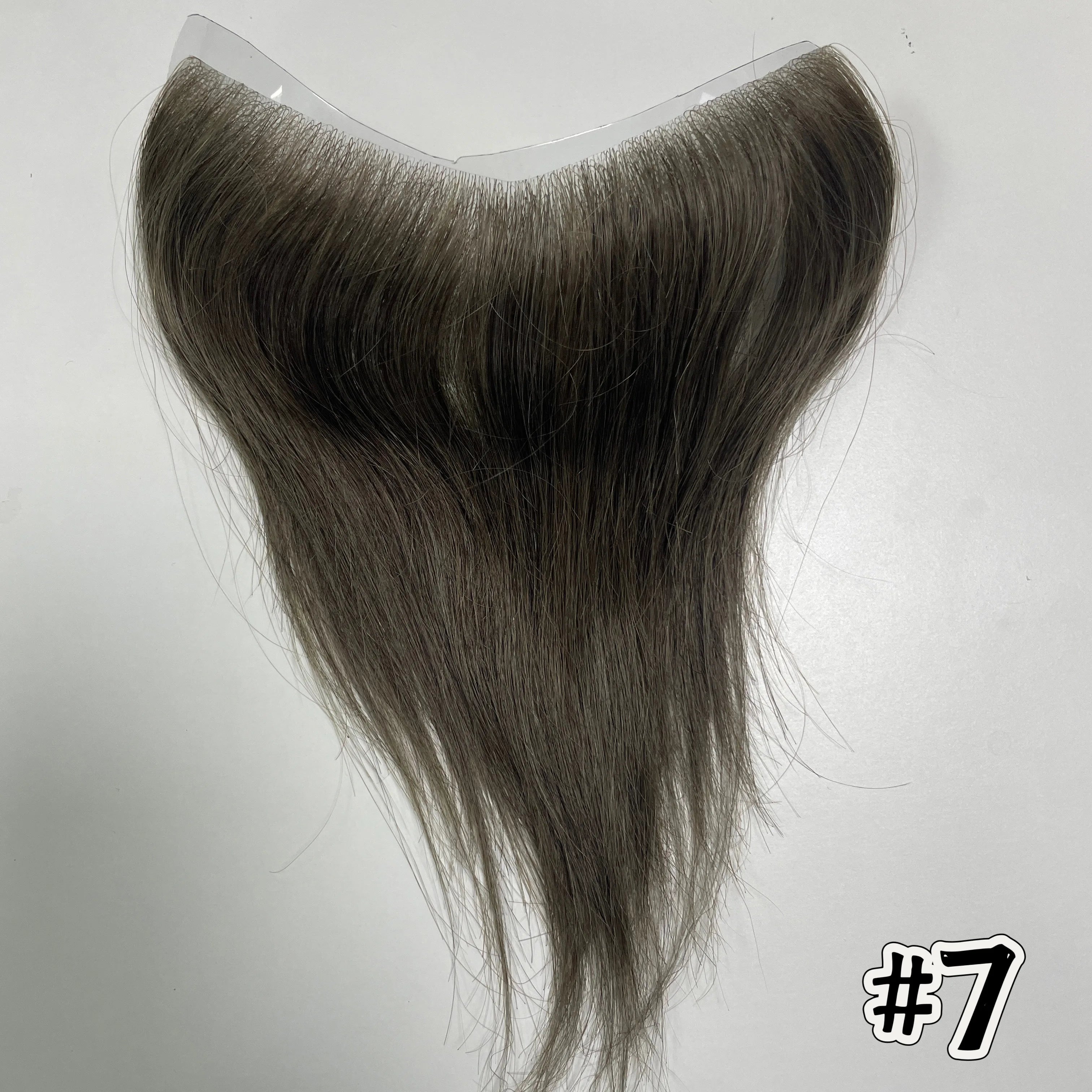 V Frontal Toupee for Men Wigs 2.5x16 Thin Skin PU V Loop Men Toupee Breathable V Style Front Wigs Blonde Color Forehead Hairline