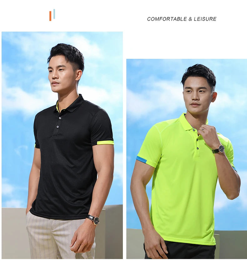 Customized Sport Polo Shirt for Men Women Quick Drying Turn Collar Blouse Golf Wear Mens Design Shirts Pickleball Horse Clothing