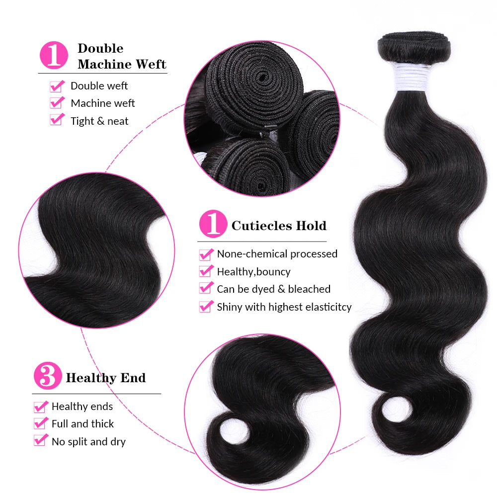 Body wave Brazilian Human Hair Extensions