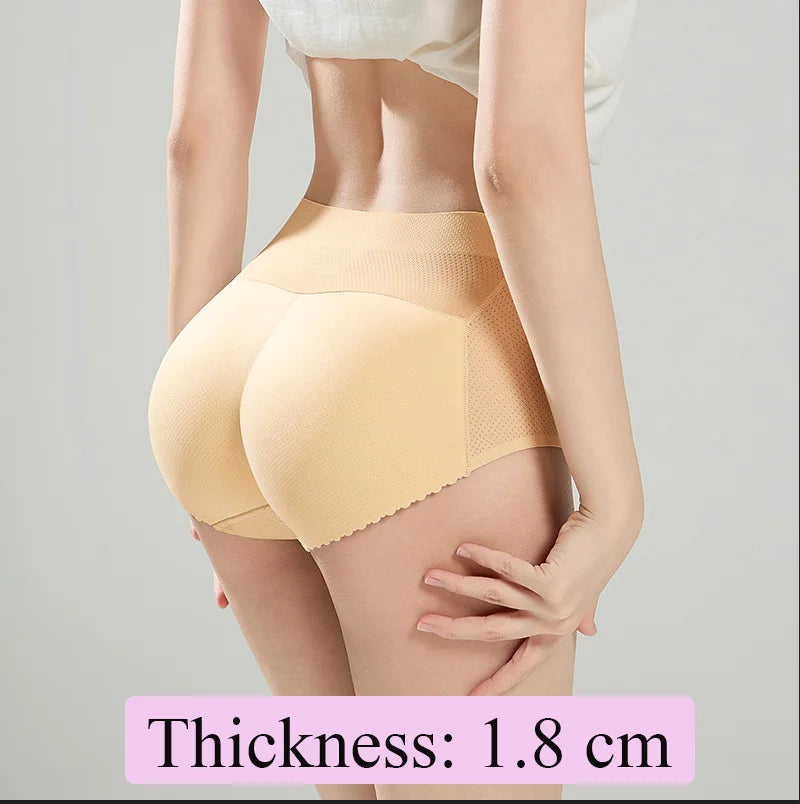 Shapewear Hip Enhancer Panties Women Mid Waist Butt Pad Underwear 1.8cm Padded Body Shaper Butt Lifter Panites