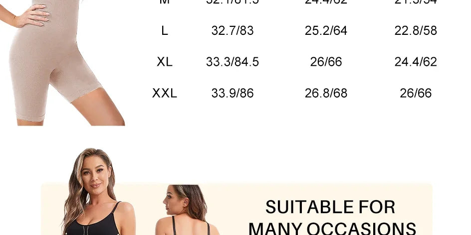1PC Elastic Shapewear Bodysuits Comfortable Butt Lifter Underwear Bodysuit Waist Trainer Body Shaper Shapewear Wide Shoulder