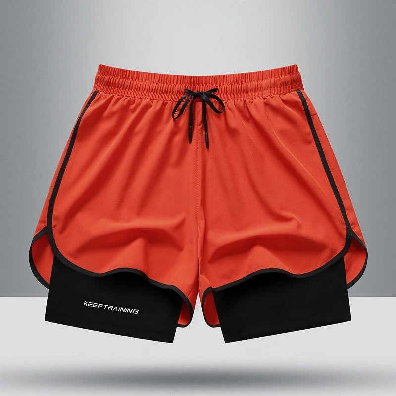 Women Sports 2 In 1 Yoga Shorts Quick Dry Running Tennis Badminton Anti Exposure Skirt Gym Sportswear Running Compression Shorts